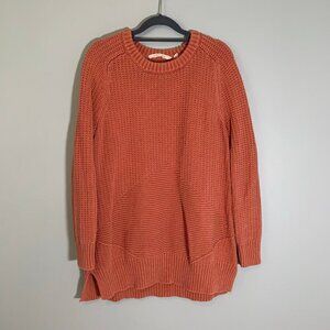 Soft Surroundings heavy thick knit‎ crewneck pullover long length sweater